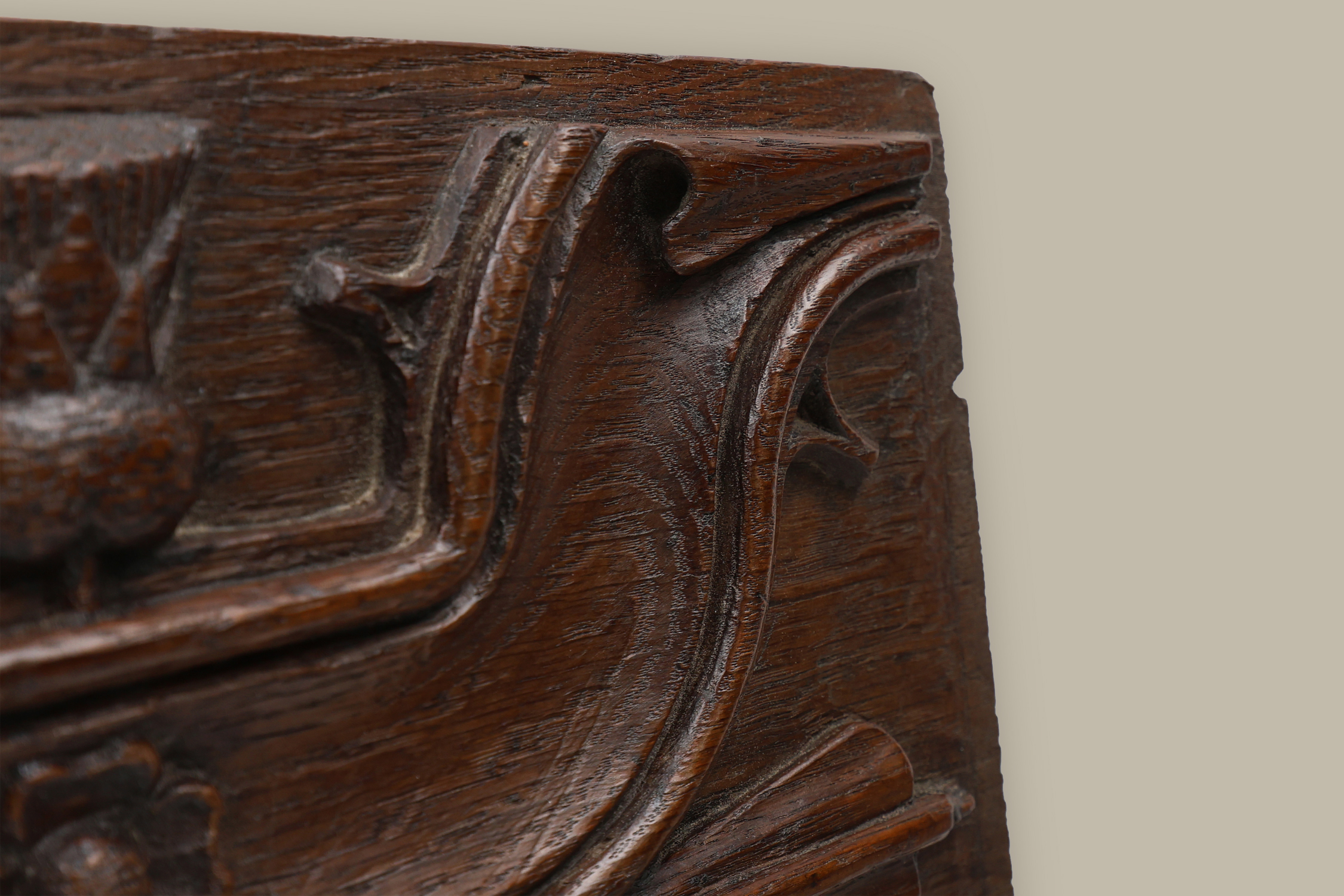 Gothic Sculpted Panel in Oak, Belgium, 1500sthumbnail